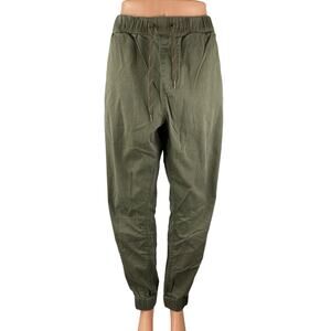LRG Women's Green High Waisted Carrot Tapered Jogger Trousers Pants Size 34